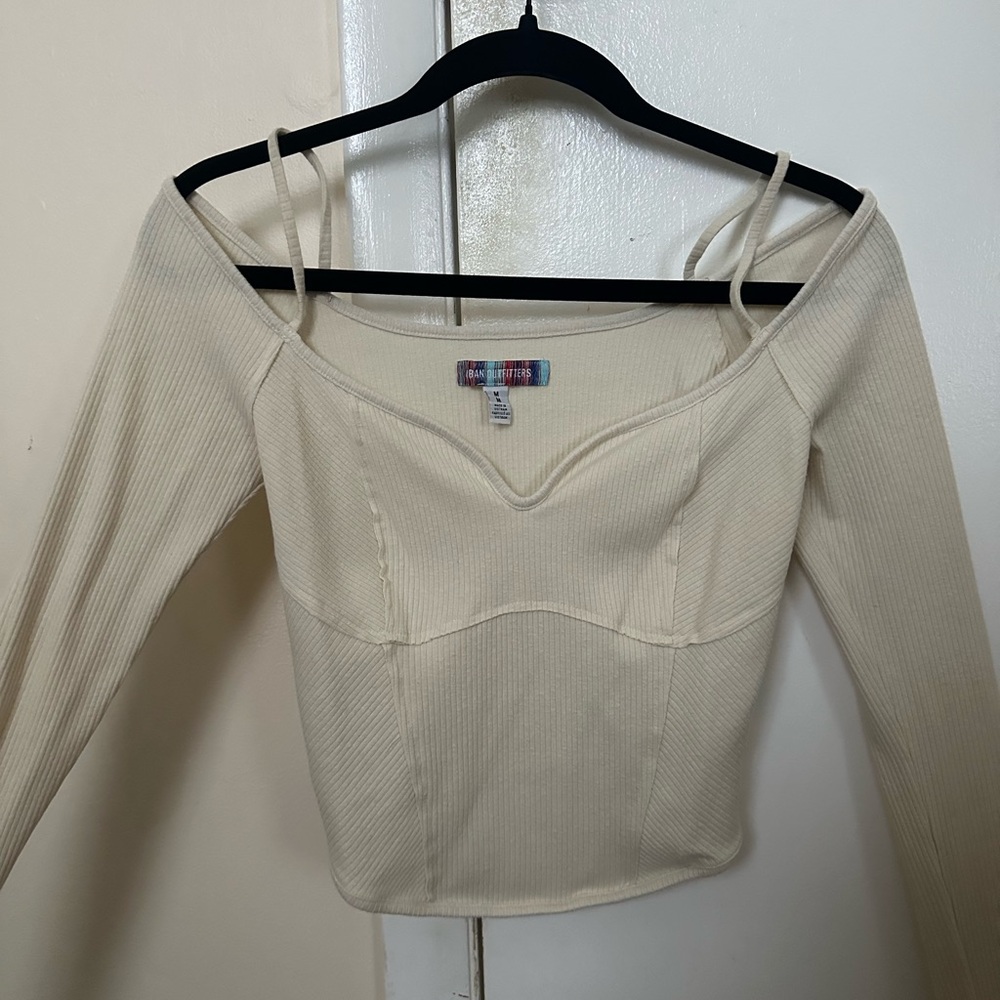 Urban Outfitters Cream long sleeve shirt